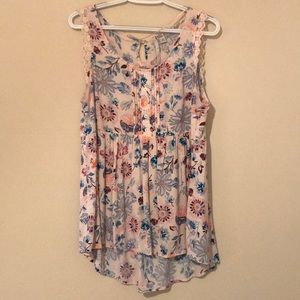LC Lauren Conrad Floral Blouse